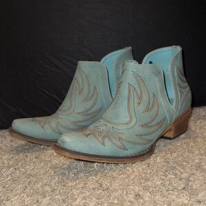 Roper Ava Turquoise Ankle Booties